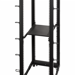 Depth adjustable four post rack